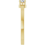 14K Yellow 1/6 CT Natural Diamond Ring