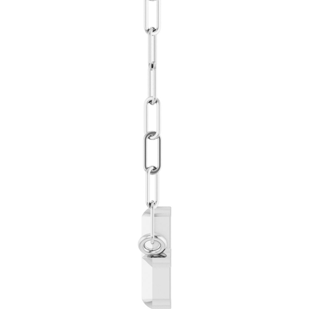 Sterling Silver Sideways Cross 18" Necklace