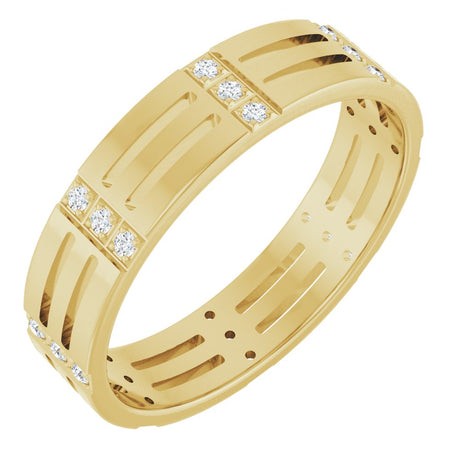 14K Yellow 1/8 CTW Lab-Grown Diamond Eternity Band Size 10