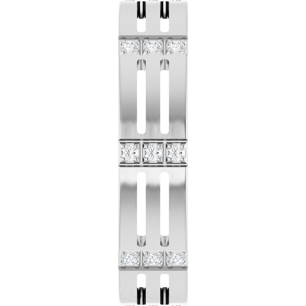 14K White 1/8 CTW Lab-Grown Diamond Eternity Band Size 10