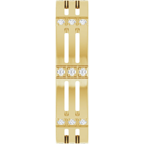 14K Yellow 1/8 CTW Natural Diamond Eternity Band Size 10