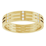14K Yellow 1/8 CTW Natural Diamond Eternity Band Size 10