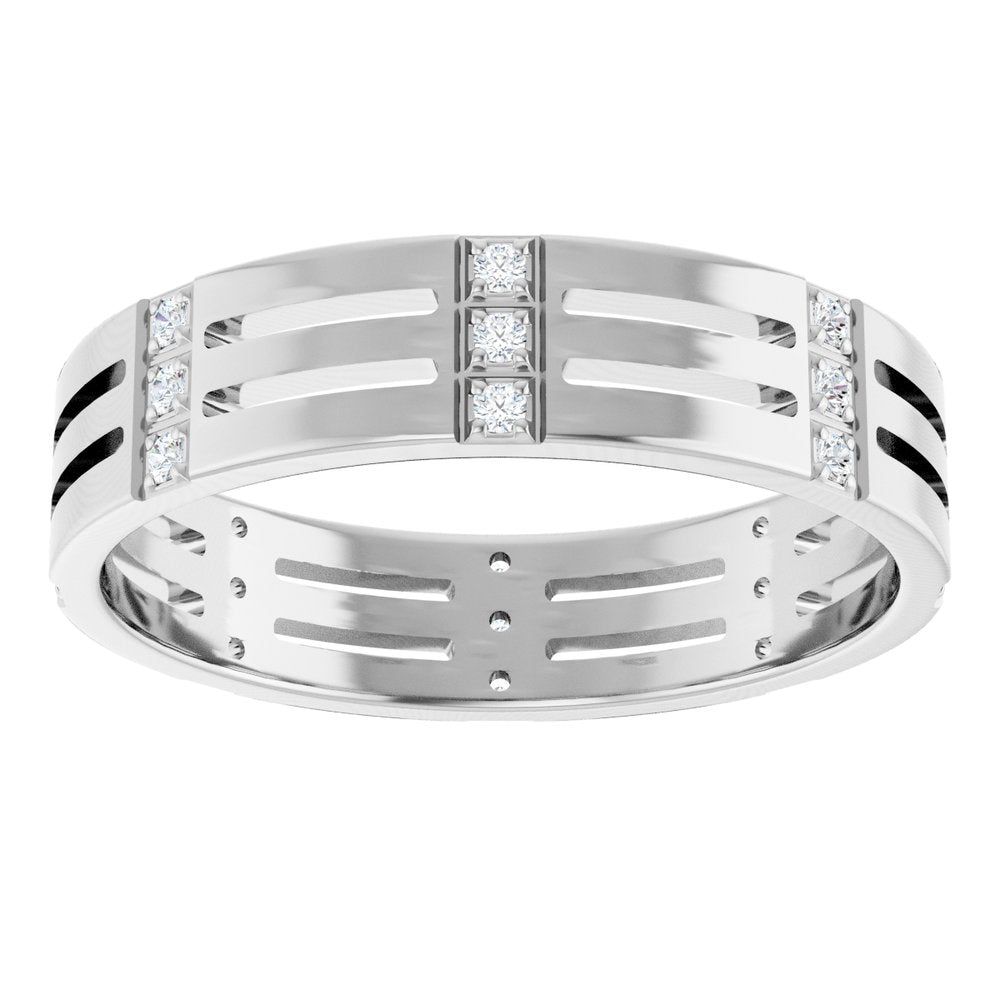 14K White 1/8 CTW Lab-Grown Diamond Eternity Band Size 10