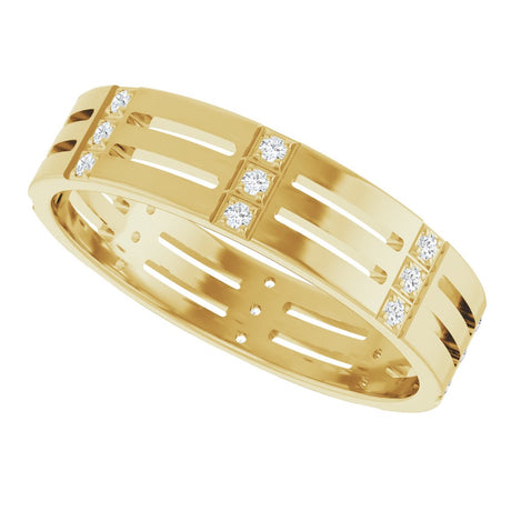 14K Yellow 1/8 CTW Lab-Grown Diamond Eternity Band Size 10