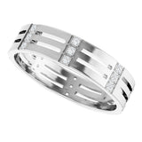 14K White 1/8 CTW Lab-Grown Diamond Eternity Band Size 10