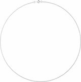 10K White Gold 1 mm Cable 18" Chain