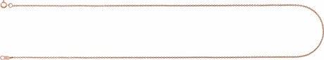 14K Rose Gold 1 mm Cable 16" Chain