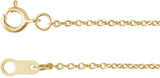 10K Yellow 1 mm Cable 20" Chain