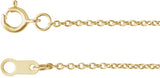 10K Yellow Gold 1 mm Cable 16" Chain