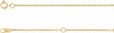 14K Yellow Gold 1 mm Adjustable Cable 6 1/2-7 1/2" Chain