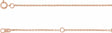 18K Rose Gold 1 mm Adjustable Cable 6 1/2-7 1/2" Chain