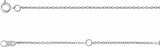 10K White Gold 1 mm Adjustable Cable 6 1/2-7 1/2" Chain