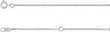14K White Gold 1 mm Adjustable Cable 6 1/2-7 1/2" Chain
