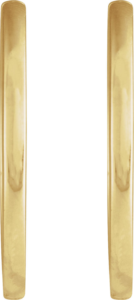 14K Yellow Gold Hinged 20 mm Hoop Earrings