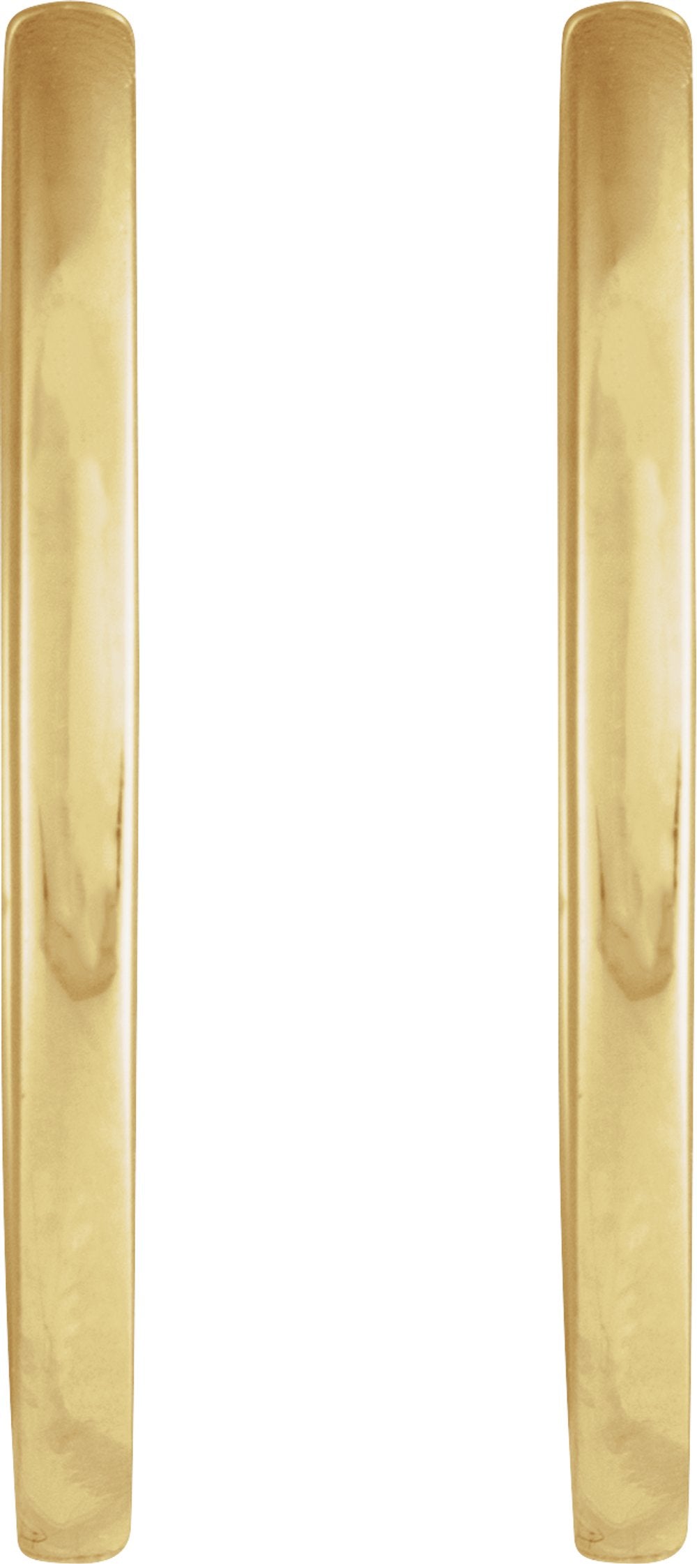 14K Yellow Gold Hinged 20 mm Hoop Earrings