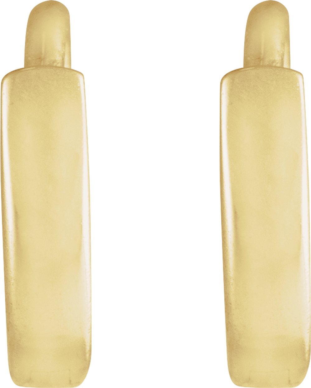 14K Yellow Gold Hinged 8 mm Hoop Earrings