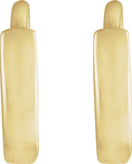 14K Yellow Gold Hinged 8 mm Hoop Earrings