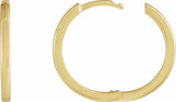 14K Yellow Gold Hinged 18 mm Hoop Earrings