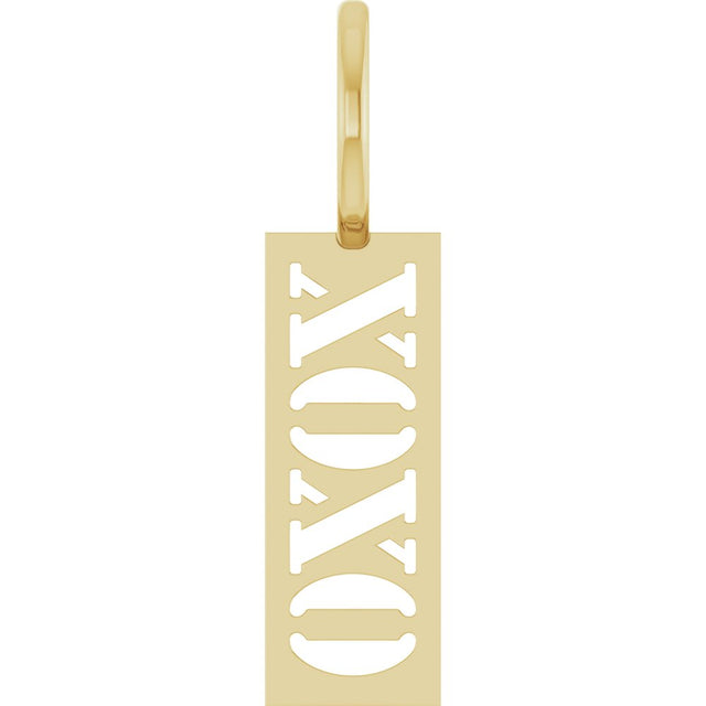 14K Yellow XOXO Charm/Pendant