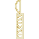 14K Yellow Gold XOXO Charm/Pendant