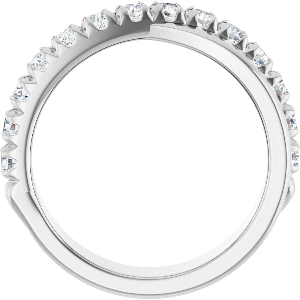 14K White Gold 7/8 CTW Lab-Grown Diamond Anniversary Band