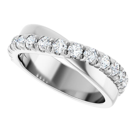 14K White Gold 7/8 CTW Lab-Grown Diamond Anniversary Band