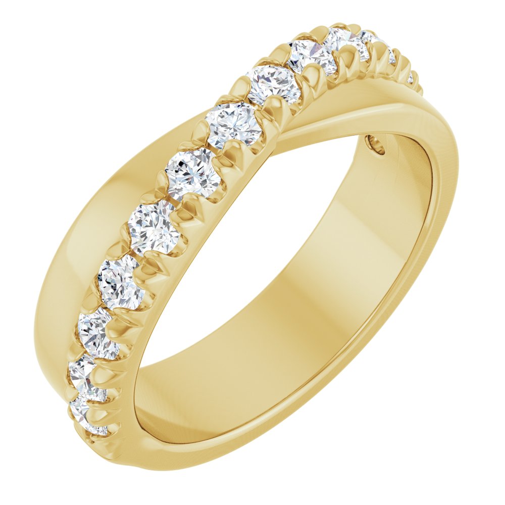14K Yellow Gold 7/8 CTW Lab-Grown Diamond Anniversary Band