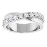 14K White Gold 7/8 CTW Lab-Grown Diamond Anniversary Band