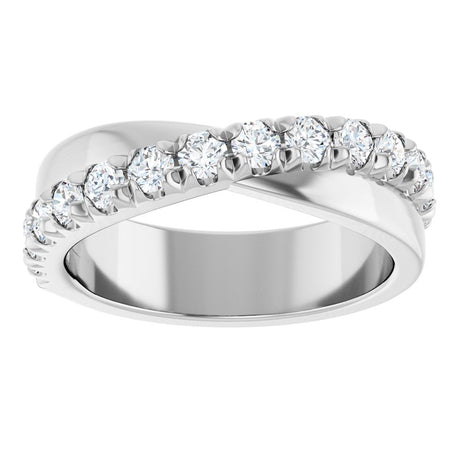 14K White Gold 7/8 CTW Lab-Grown Diamond Anniversary Band