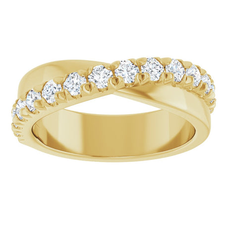 14K Yellow Gold 7/8 CTW Lab-Grown Diamond Anniversary Band