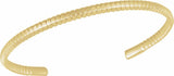 14K Yellow Gold Cuff 7" Bracelet