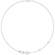 14K White Gold 1/10 Natural Diamond Graduated 6 1/2-7 1/2" Bracelet