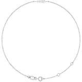 14K White Gold 1/10 Natural Diamond Graduated 6 1/2-7 1/2" Bracelet