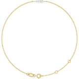 14K Yellow Gold 1/10 Natural Diamond Graduated 6 1/2-7 1/2" Bracelet