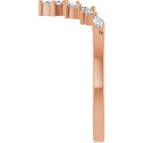 14K Rose Gold 1/4 CTW Natural Diamond Contour Band