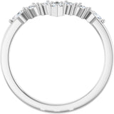 14K White 1/5 CTW Lab-Grown Diamond Contour Band