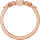 14K Rose Gold 1/5 CTW Lab-Grown Diamond Contour Band