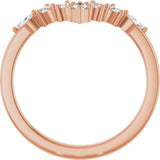 14K Rose Gold 1/4 CTW Natural Diamond Contour Band