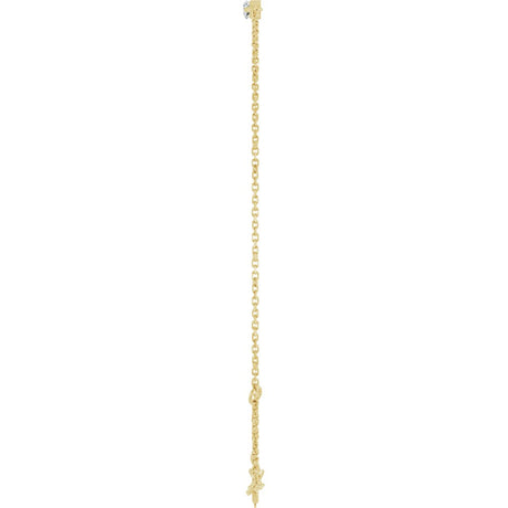 14K Yellow Gold 1/10 Natural Diamond Graduated 6 1/2-7 1/2" Bracelet