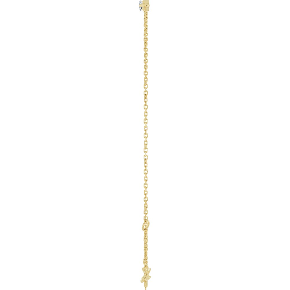 14K Yellow Gold 1/10 Natural Diamond Graduated 6 1/2-7 1/2" Bracelet