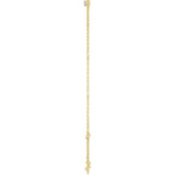 14K Yellow Gold 1/10 Natural Diamond Graduated 6 1/2-7 1/2" Bracelet