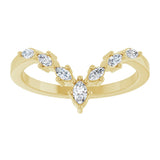 14K Yellow Gold 1/4 CTW Natural Diamond Contour Band