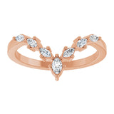 14K Rose Gold 1/4 CTW Natural Diamond Contour Band