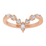 14K Rose Gold 1/5 CTW Lab-Grown Diamond Contour Band