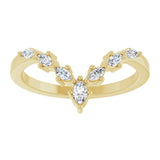 14K Yellow 1/5 CTW Lab-Grown Diamond Contour Band