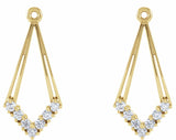 14K Yellow 1/4 CTW Natural Diamond Earring Jackets