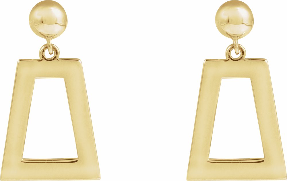 14K Yellow Geometric Earrings