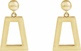 14K Yellow Geometric Earrings