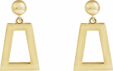 14K Yellow Geometric Earrings