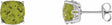 14K White Gold Natural Peridot Scroll Setting® Earrings
